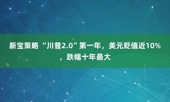 新宝策略 “川普2.0”第一年,美元贬值近10%,跌幅十年最大